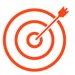 accuracy icon - target with arrow in the center