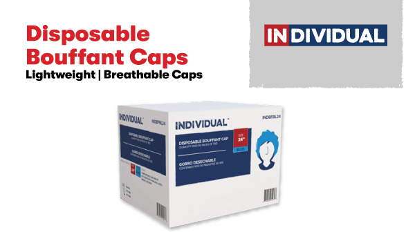 disposable bouffant caps - INDIVIDUAL