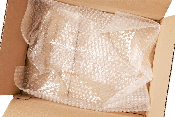 Bubble wraps in a box