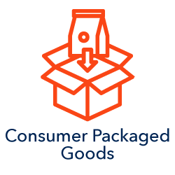 CPG icon, a box with goods in it