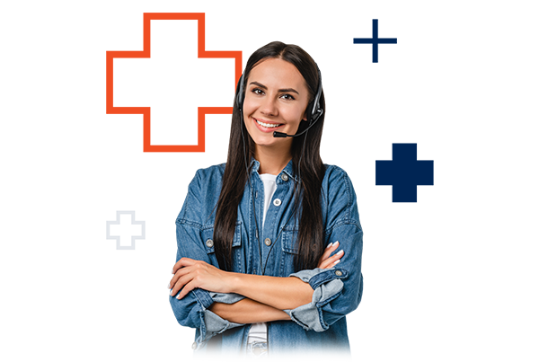 customer service person with headset