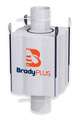 FIBC container with BradyPLUS logo on it