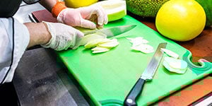 food prep supplies showing cutting board