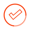 Circle wt=ith check mark in the center icon for guarantee