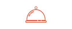 Food warmer lid icon for serving
