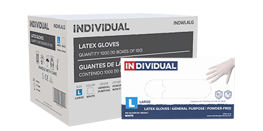 Latex gloves and a case
