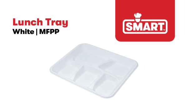 An image of SMART Brand white lunch tray
