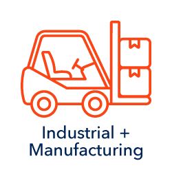 manufacturing icon - forklift