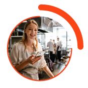 Efficient procurement - restaurant owner ordering supplies on mobile