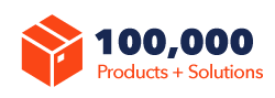 box icon with 100000 products + Solutions