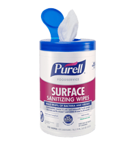 Purell surface sanitizing wipes in a bottle