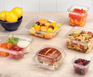 tamper evident food service disposable containers
