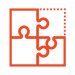 An icon of 4 puzzled fit perfectly - variety