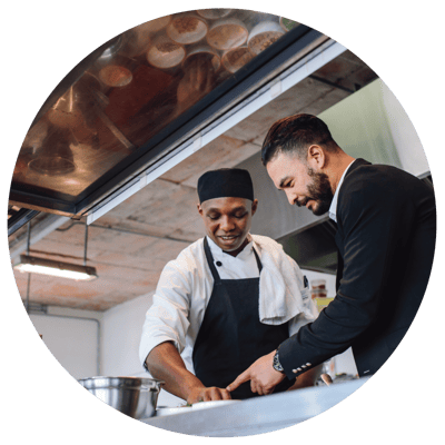 A chef and consultant assessing products