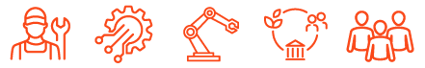 various packaging icons for services and support