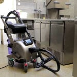steam vacuum cleaner in the commercial kitchen