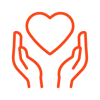 hands holding a heart icon - well-being