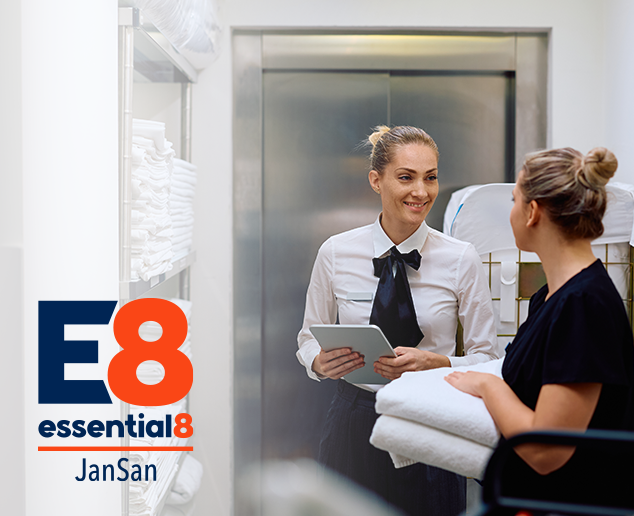 housekeeping staff with towels - hospitality