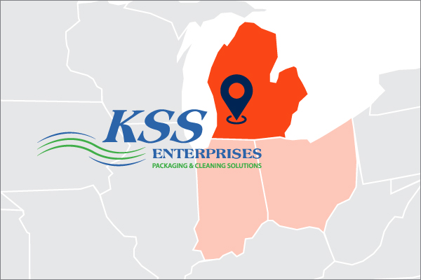 A map showing KSS enterprises' coverage in MI, IN and OH 