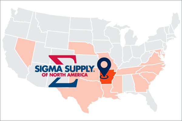 US map showing all Sigma locations